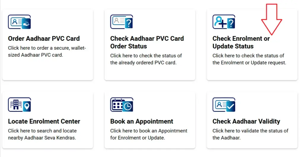 Check Enrolment or Update Status